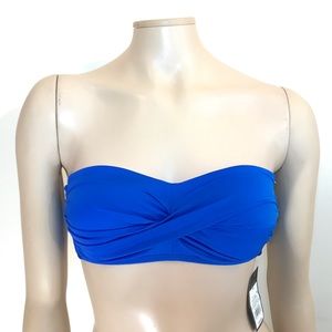 Mossimo Size XS Royal Blue Twist Bandeau Bikini